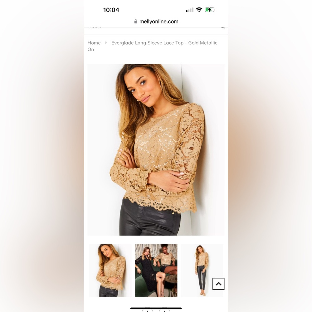 Beautiful lace large everglade  blouse with lining ..